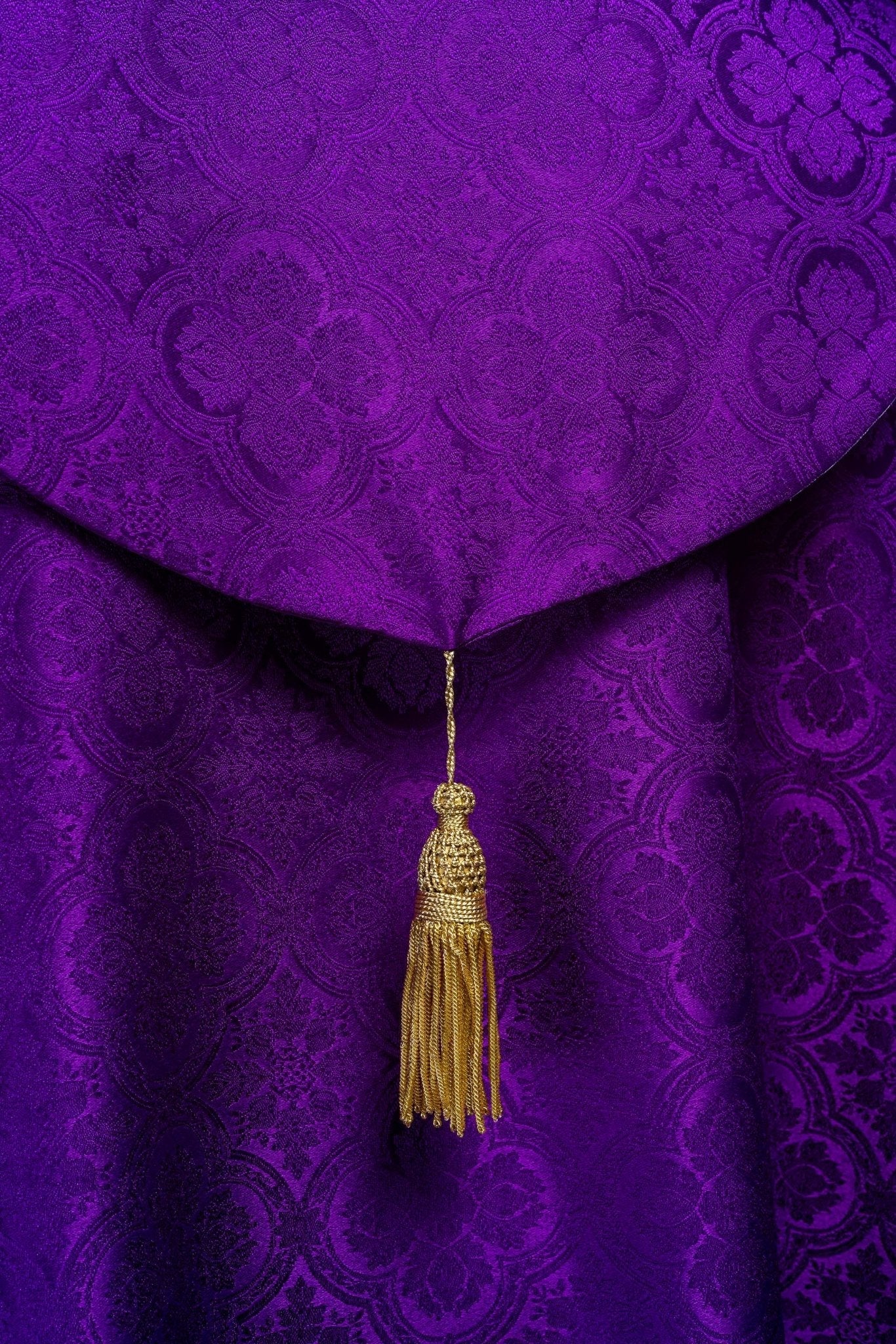 Purple Liturgical Cope Jacquard Fabric - Image 5