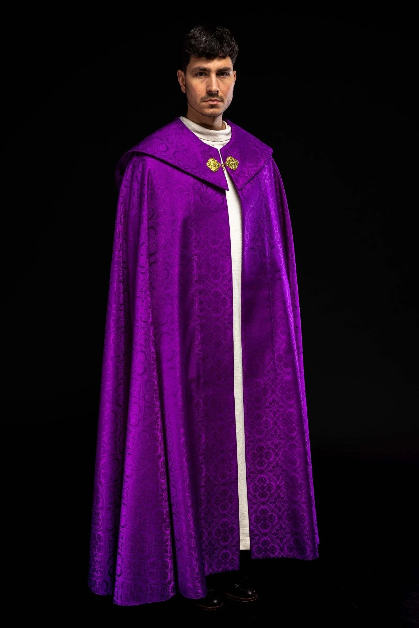Purple Liturgical Cope Jacquard Fabric - Image 7