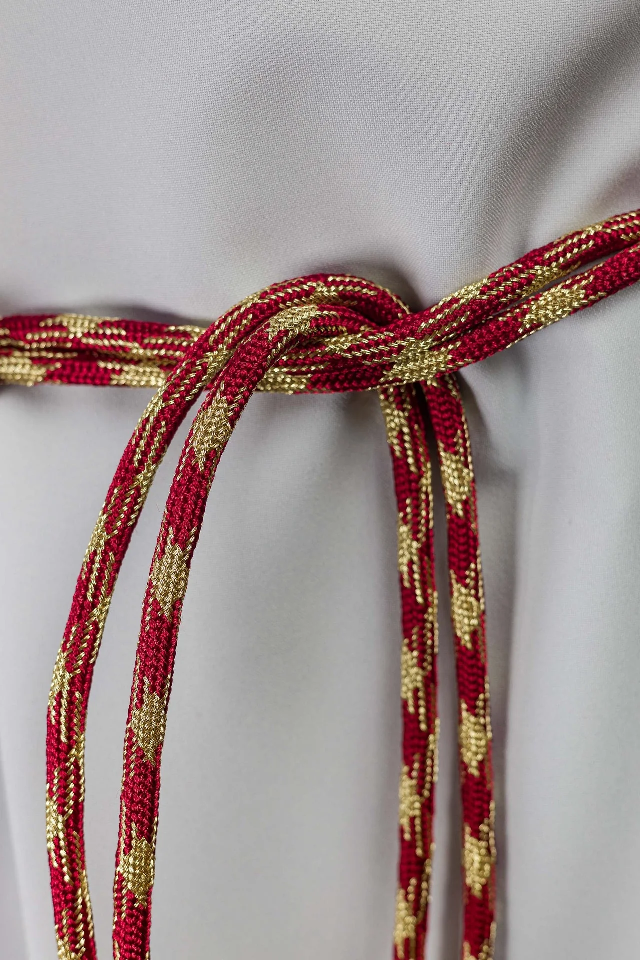 Red and Gold Liturgical Cincture - Image 4