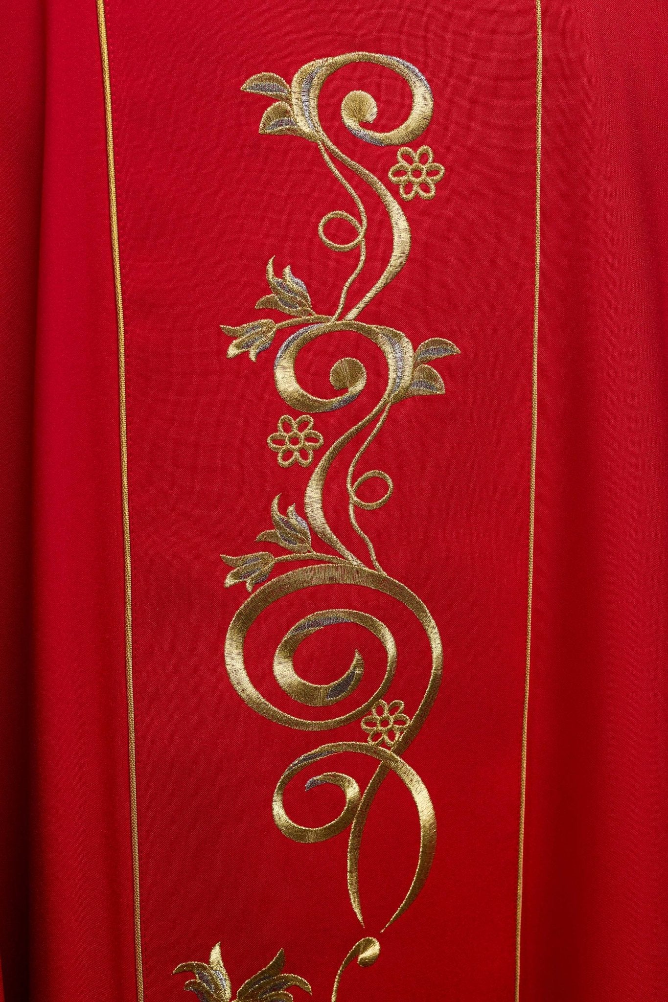 Red chasuble embroidered with IHS - Image 7