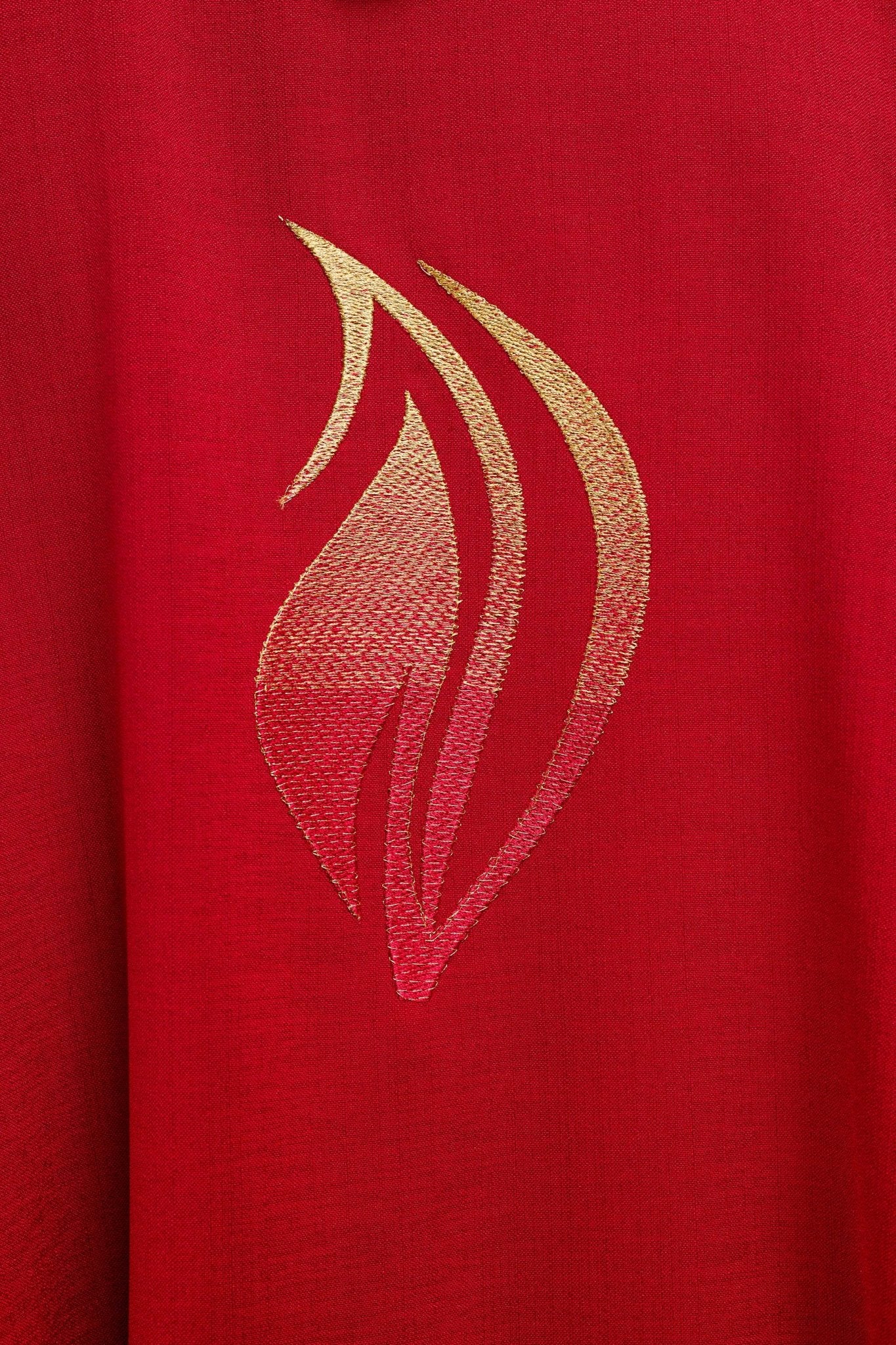 Red Chasuble with embroidery of the Holy Spirit and the Cross - Image 6