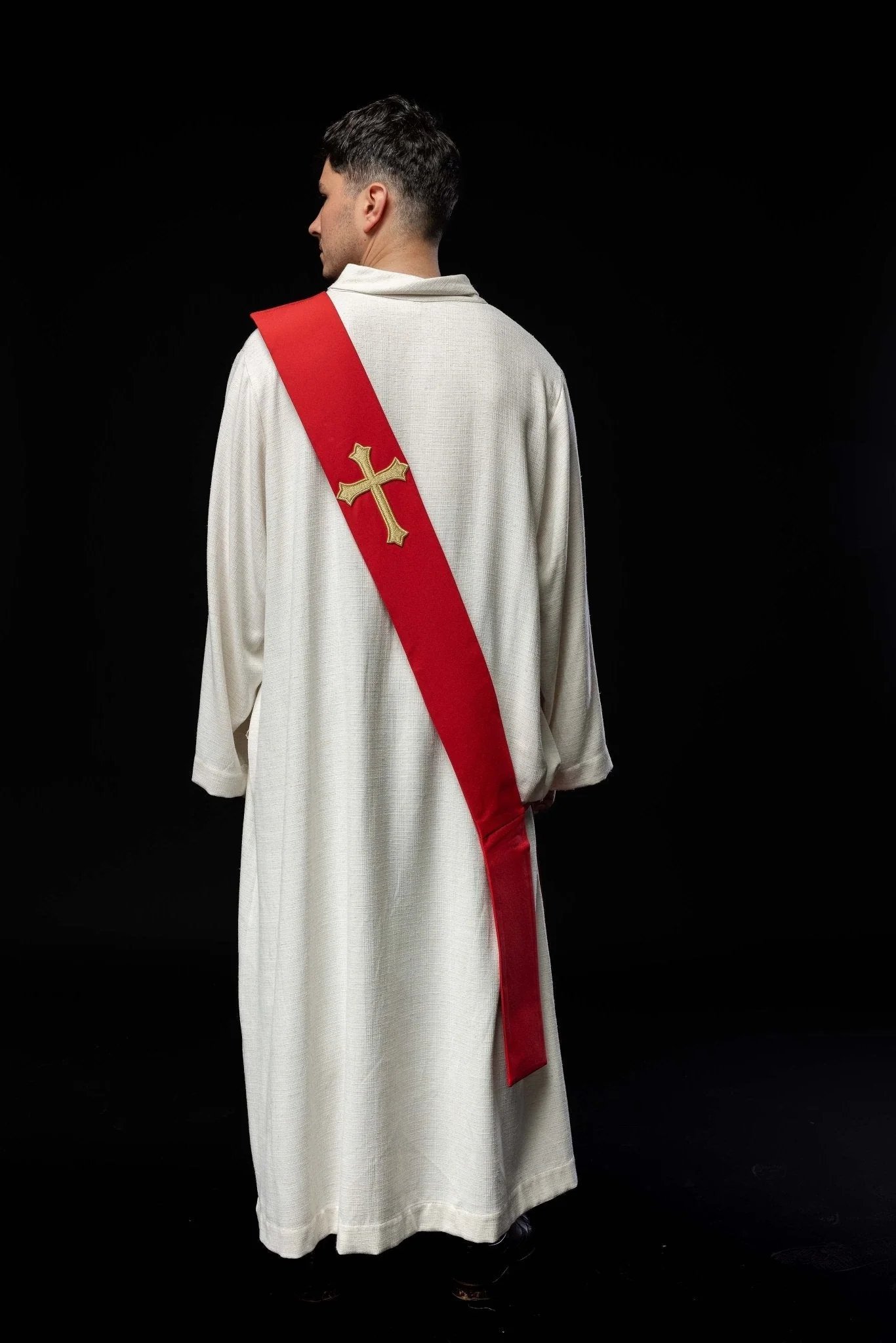 Red Deacon stole with a Cross - Image 6