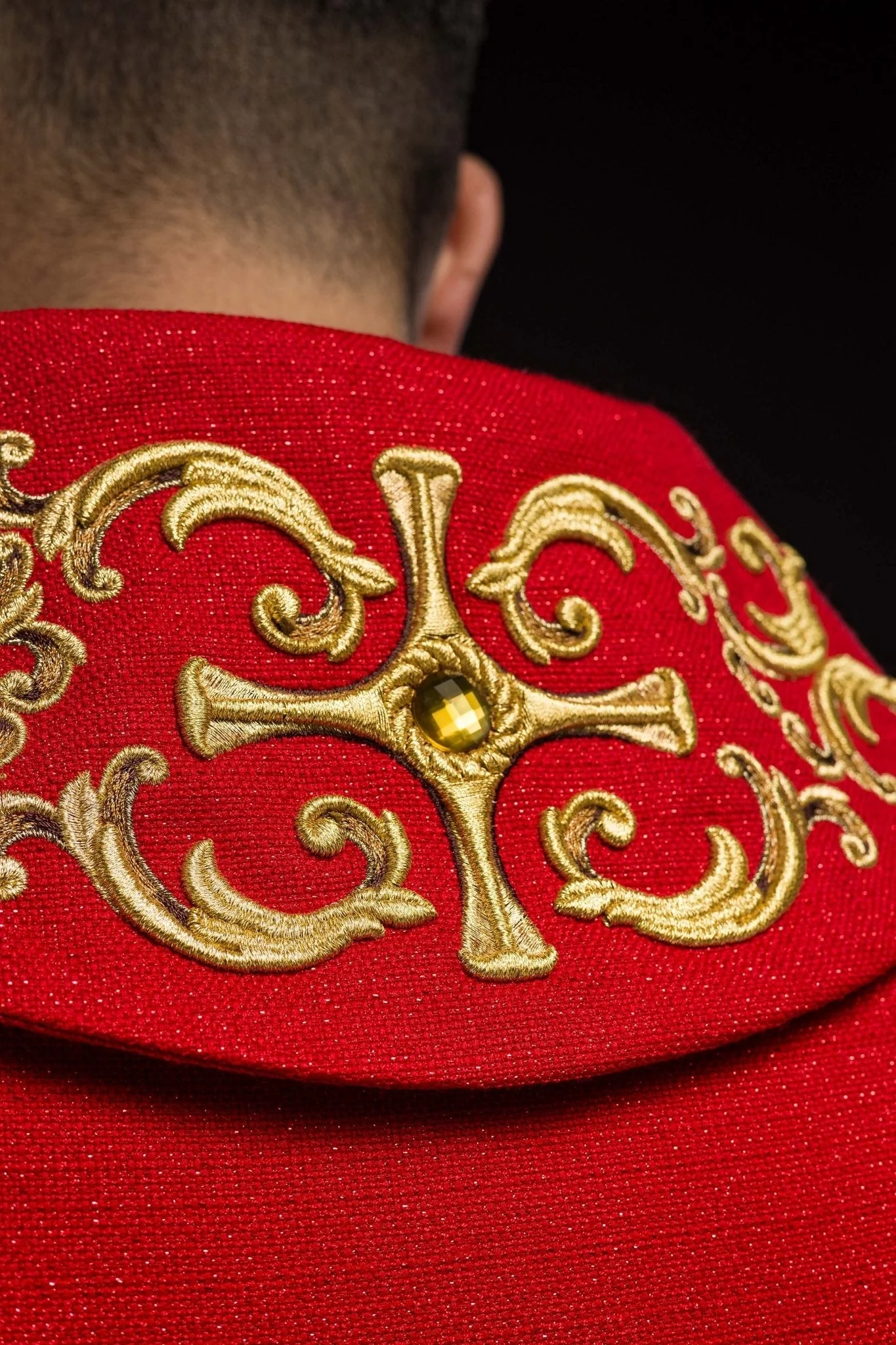 Richly embroidered chasuble with the image of Saint Florian - Image 13