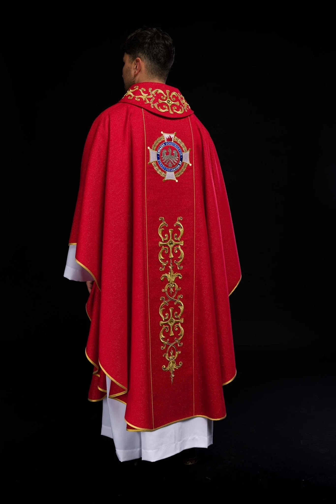 Richly embroidered chasuble with the image of Saint Florian - Image 24