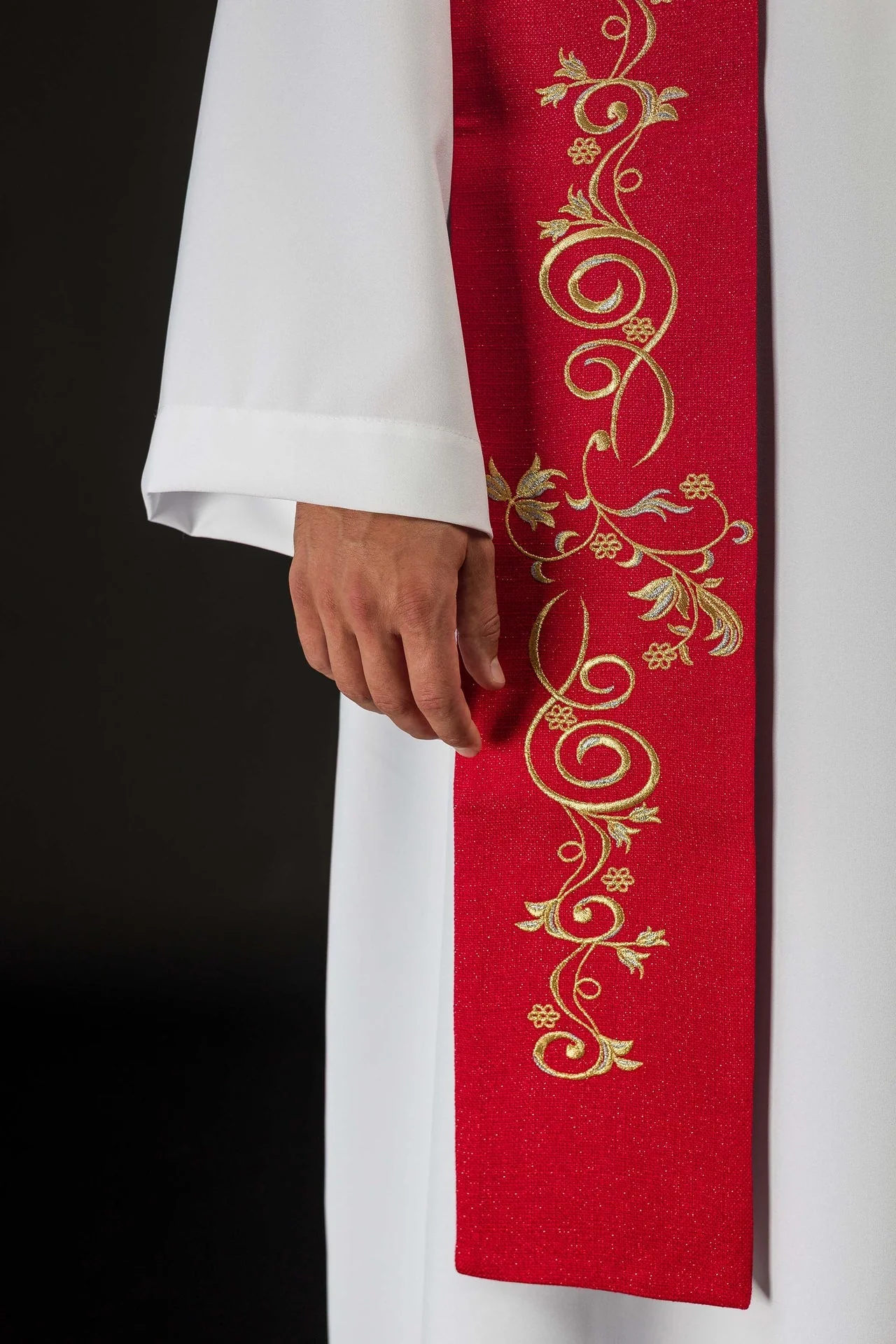 Richly Embroidered Stole with an Image of Saint Florian - Image 5