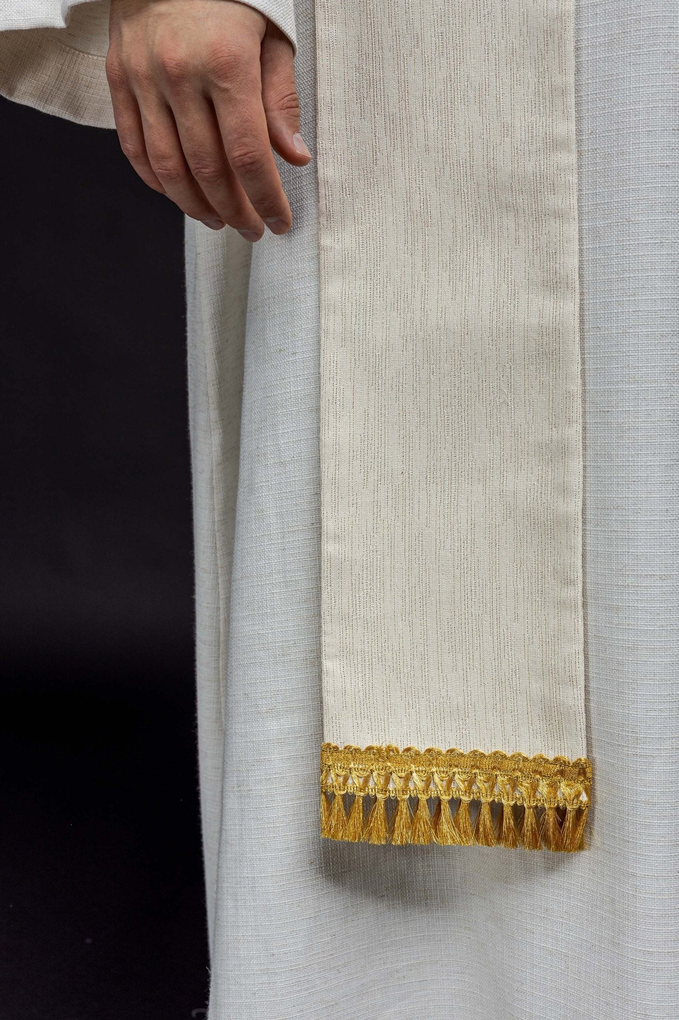 Stole with embroidered Lamb of God and JHS symbol - Image 5