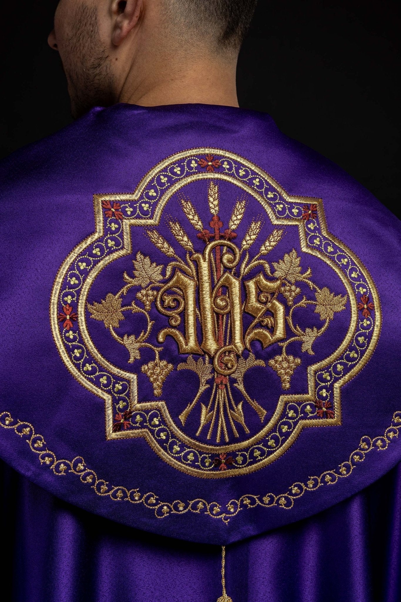 Violet cope with richly gold embroidery - Image 6