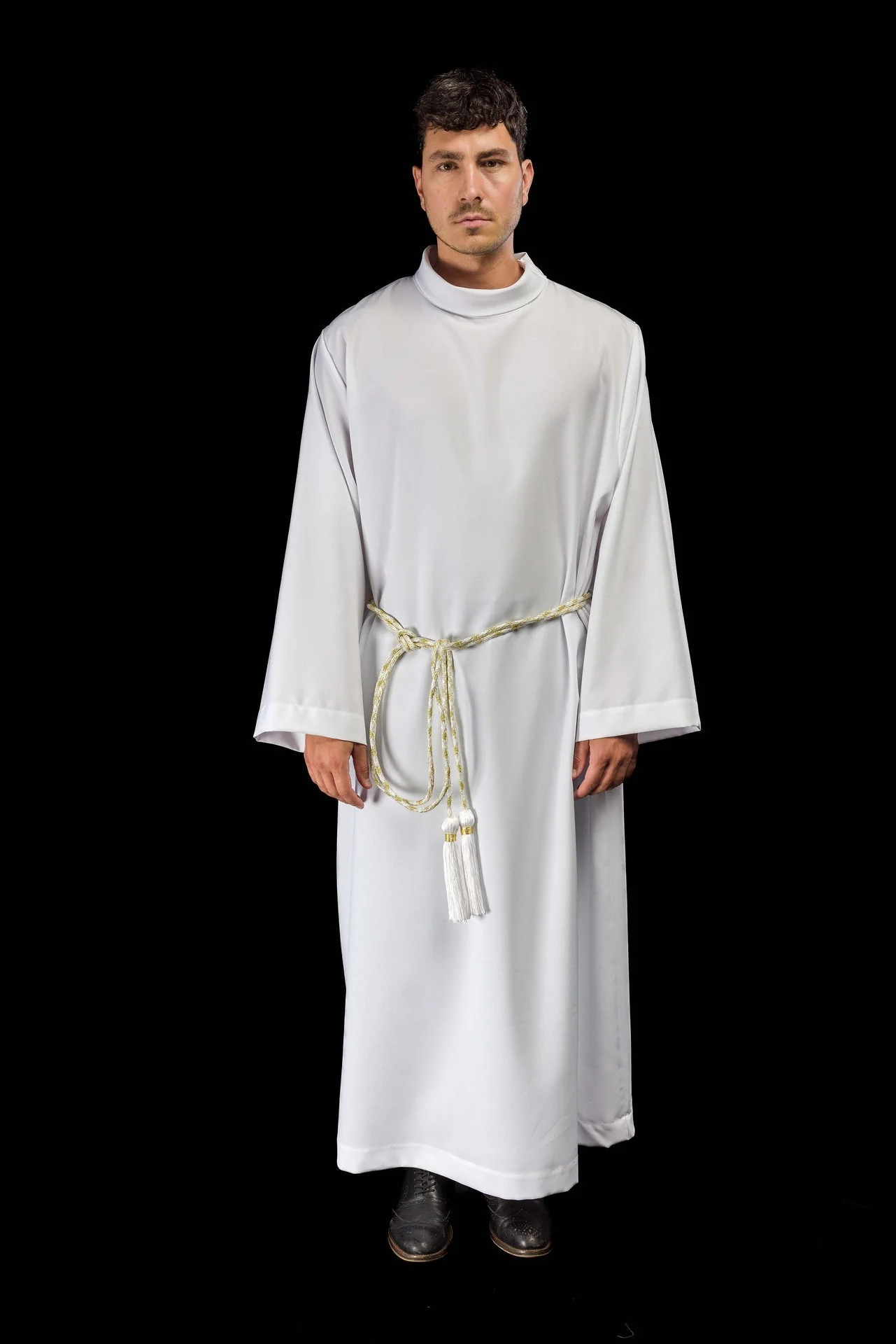 White and Gold Liturgical Cincture - Image 5